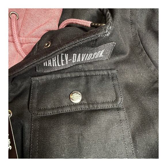 Harley-Davidson Jacket Set California 3in1 Zip Hoodie & Coat Women's L Black New - Picture 6 of 16